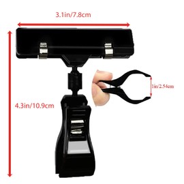 Ayuanb Mini Black Sign Holder Clips for Display, 10 Pcs Plastic Sign Holder Clips for Retail, Swivel Price Signs Clip, Rotatable Price Shelf Clips for Store Clothing Rack Merchandise Shelf Basket