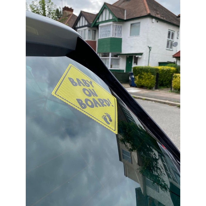 Baby On Board Sign for Car | Micro-Perforated Vinyl Car
