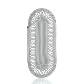 Modern Natural Jute Woven Table Runner, Braided Coffee Table Runner, Oval Table Runner for Dining Table or Patio (Gray)