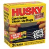 Husky HK42WC020B 42-Gallon Polyethylene Resin Contractor Clean-Up Bags, 20 Count,