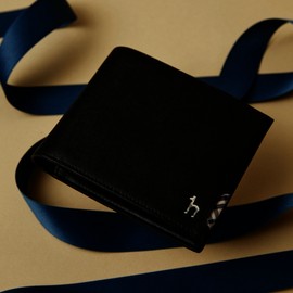 Hazzys (대구신세계)CHESTER 블랙 체크장식 소가죽 반지갑 HJWA5E281BK (Daegu Shinsegae) CHESTER Black Check Decoration Leather Wallet HJWA5E281BK