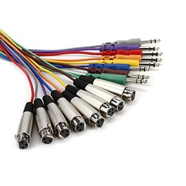 Hosa STX-803F Balanced Snake, XLR3F to 1/4" TRS, 9.8 Feet