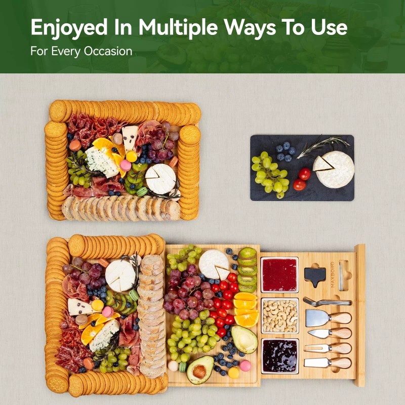 Maxboro Extra Large Charcuterie Board Set, for Mom from Daughter