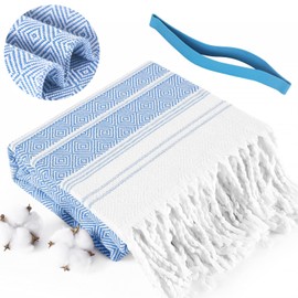 Oversized Cotton Turkish Beach Towels Thin Lightweight Quick Dry Sand Free Pool Towel Large Xl Big Clearance Blanket Adults Travel Essentials Cruise Accessories Must Haves Vacation Stuff Necessities