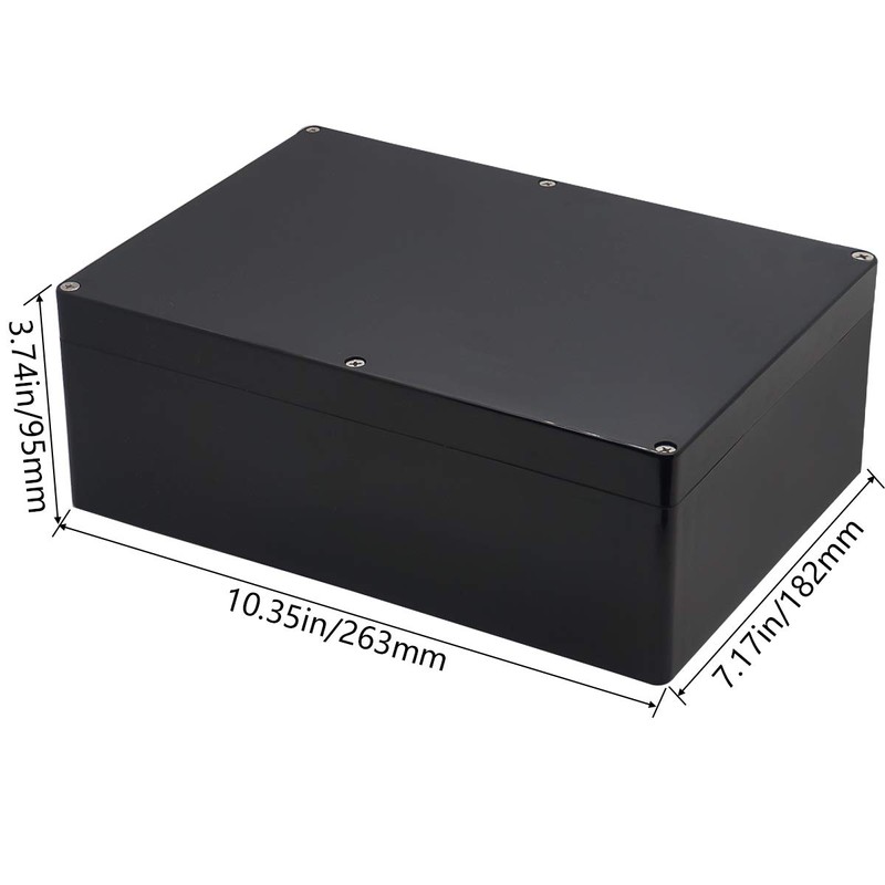 Raculety Project Box ABS Black Electrical Boxes IP65 Outdoor Waterproof