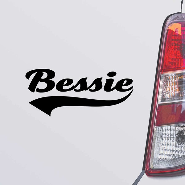 Custom Brother - Bessie Name Black Color Car Laptop Wall