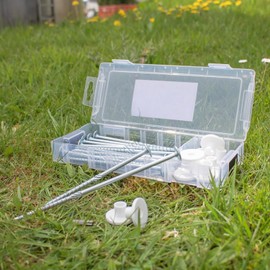 TOX L-BOXX 094901513 Micro Camping Tent Screws Set M 8 x 160 mm (Pack of 10) + Matching Washers and 1x Bit TX40, Securing Tents, Convenient Transport thanks to Clickable L-BOXX, 21 Pieces