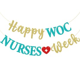 Happy WOC Nurses Week Banner, Pre-strung WOC Nurses Week Decor, WOC Nurse Appreciation Week Party Decorations, Wound Ostomy & Continence Nurses Week Decor