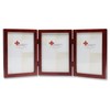 Lawrence Frames Hinged Triple Walnut Wood Picture Frame, Gallery Collection,