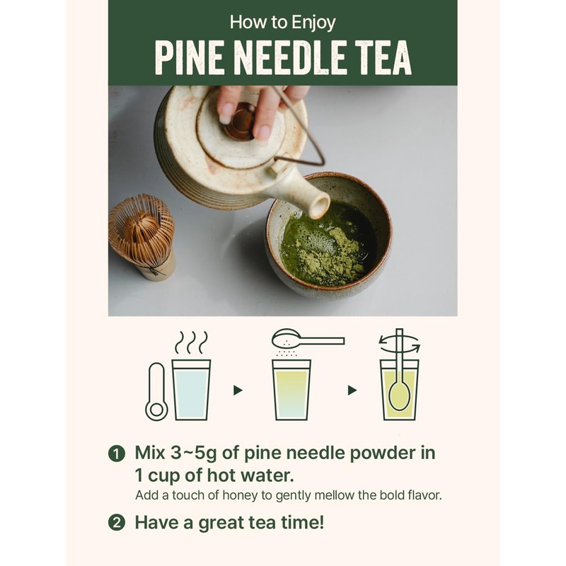 NICE WITCH'S Korean Pine Needle Powder 8oz (227g) – 100%