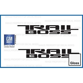 Decal Mods Trail Boss Replacement Decal Sticker for Chevy Silverado die-Cut (2019-2024) Bed Side 1500 2500 HD (Set of 2) White Gloss - CW