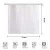YISURE White Waffle Short Shower Curtain Fabric 70x65 for Bathroom,