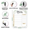 Hadley Designs Greenery Weekly Dinner Menu Board For Kitchen-Magnetic Meal