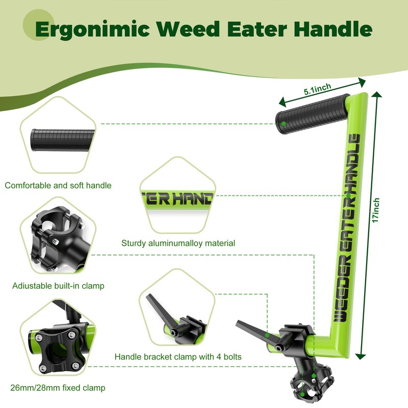 Yomoho Upgraded Weed Eater Handle, Ergonomic String Trimmer Handle with