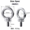 Pstyle PST-066 Eye Bolts, M6 Ceiling Screws, Hooks, Stainless Steel