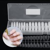 Annhua Nail Tips, Clear, 270 Pieces, Almond Shape, Medium, Transparent