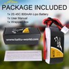 TATTU 800mAh 7.4V 45C 2S1P LiPo Battery Pack with JST-SYP