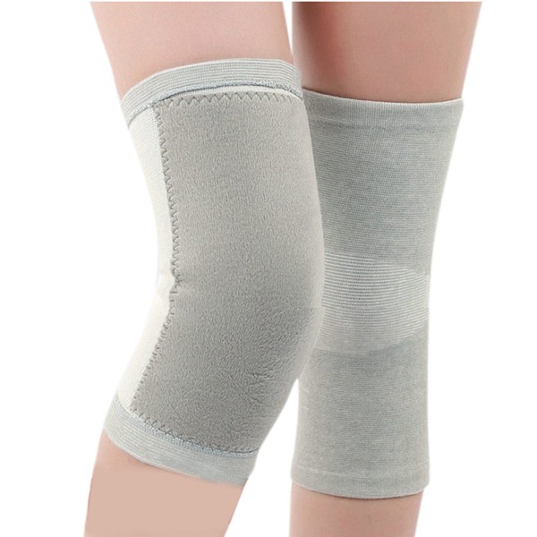 JUMISEE 1 Pair Cotton Compression Knee Sleeve for Men Women, Warm Fleece Lined Knee Brace Leg Support for Running Pain Management Arthritis Pain Relief Rheumatism