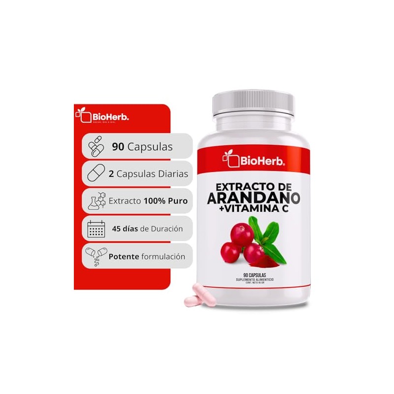 BioHerb® | Arándano Rojo Orgánico + Vitamina C | 90