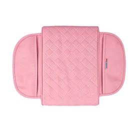 QKWL Car Armrest Cushion, Console Covers for SUV, Car Center Console Cover, Arm Rest Cover for Car, Long-Lasting, Soft and Comfortable, Suitable for Most Cars (Pink)