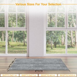 2 X 4 FT Non Slip Felt Rubber Backing Rug Pad, Thick Felt Rug Pads for Hardwood Floors, Underlay Rugs Protective Cushioned Pads for Carpet, Felt and Rubber Carpets Underpads for Home Place Surface