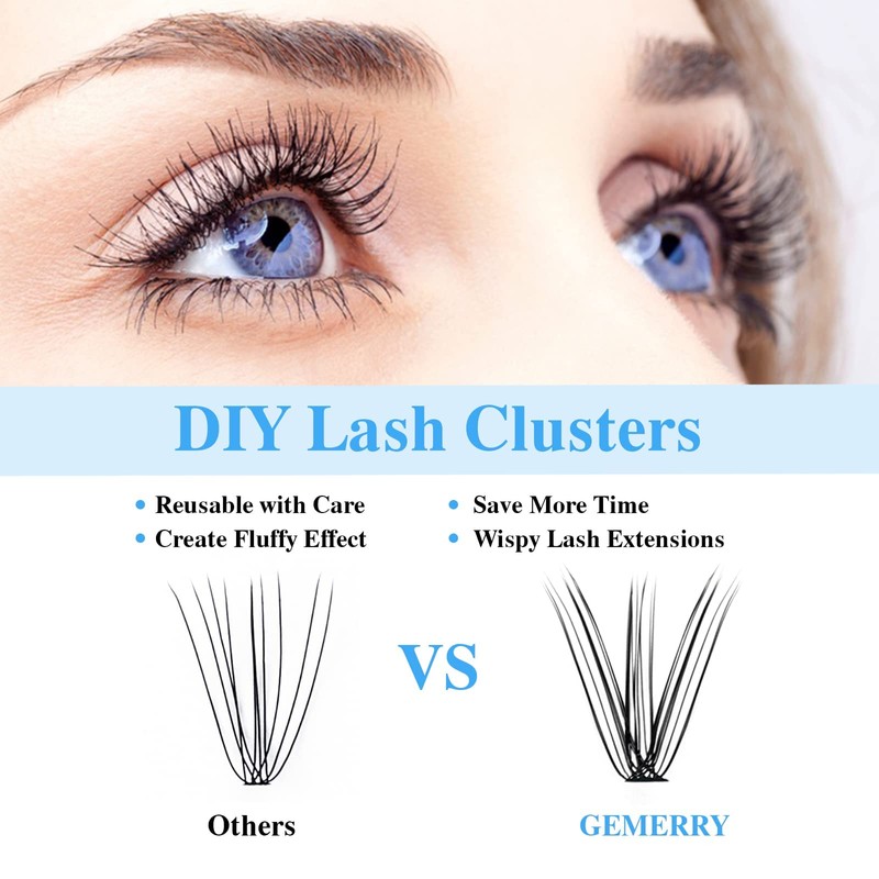 Eyelashes, Single DIY Cluster Eyelashes, 10D, 20D, 30D, 40D, 0.07