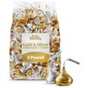 Bulk Chocolate 2 Pound Gold & Silver Foil Assorted Almond