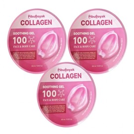 Skin Elixir Collagen Soothing Gel 100% Pure Moisture Cream 300ml 3 Pieces