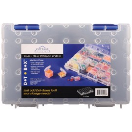 DotBox® Medium Case. Use this empty case to create a custom storage system to meet your needs by filling it with any of 6 sizes of DotBoxes sold separately. Perfect small items storage system.