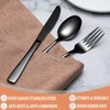 20 Pcs Black Silverware Set, Food-Grade Stainless Steel Flatware Set