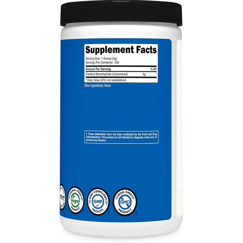 Nutricost Creatine Monohydrate Micronized Powder 500G, 5000mg Per Serv (5g)