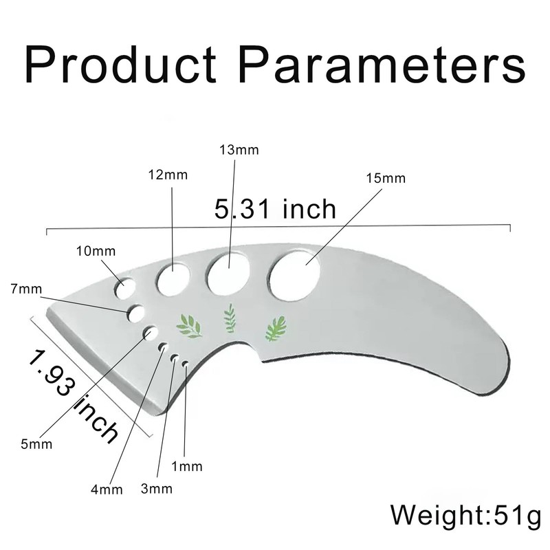 Herb Stripper 9 Holes, Stainless Steel Kitchen Herb Stripping Tool