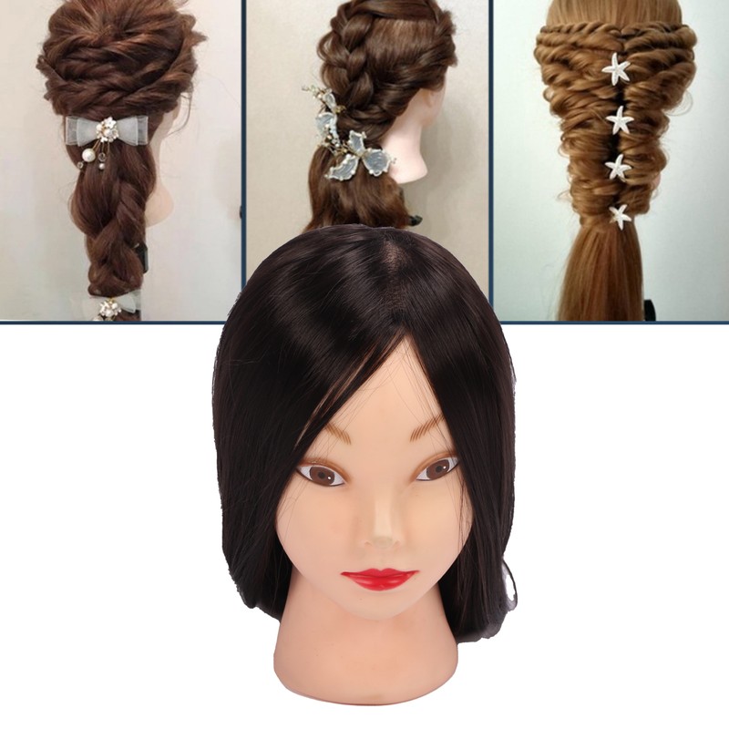 Practice Mannequin Head Novice Hairdressing Training Braiding Doll Head with