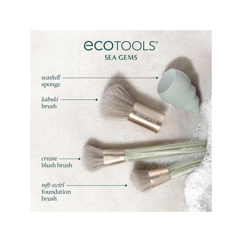 EcoTools 에코툴즈 씨 동물 않는 스펀지, 컨투어, 블러셔, 재활용 페이스