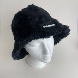 Doraemon Soft Plush Women Cute Winter Bucket Hat Wide Brim Fluffy Fisherman Faux Fur Cap