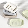 Generic Plastic Soap Dish with Drainage, Soap Holder for Bathroom