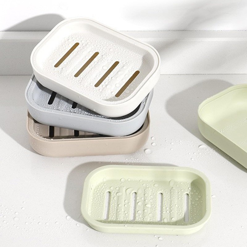 Generic Plastic Soap Dish with Drainage, Soap Holder for Bathroom