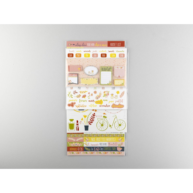 Toga Bullet Journal Decoration Kit, Paper, Flower-Pink/Yellow, One Size