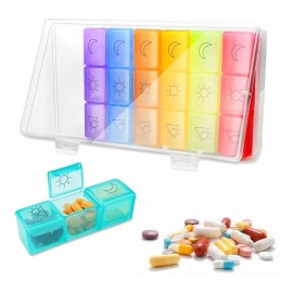 Pastilleros Semanal Organizador Pastillero Separable Vistoso Arcoíris