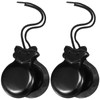 Vaguelly 1 Pair Spanish Castanets Black Wooden Castanets Spanish Hand