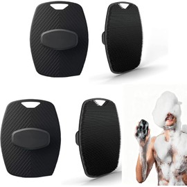 4 Piezas Esponja de Silicona para Cuerpo Esponja para Ba?o, Exfoliaci?n Suave para Piel Sensible, Masaje Relajante, Estropajo para Cuerpo, Limpieza Profunda de