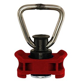 kuriershop 10 x End Fitting for Airline Rails Bracket Red LC 500 daN Plastic Housing Fitting with Ring