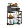 Furinno Turn-N-Tube Kitchen Shelf Cart, Columbia Walnut/Black