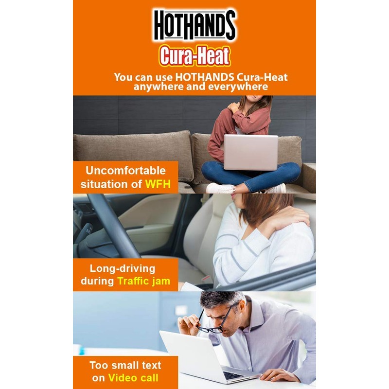 HOTHANDS CuraHeat Neck and Shoulder Tension Therapeutic Heat Patch 1P