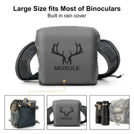 MOXULE Binocular Harness Chest Pack: Bino Case with Magnetic Lid and Rain Cover for Hunting (Came)