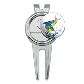 Dorado Mahi-Mahi Fishing 6 Golf Divot Repair Tool and Ball Marker