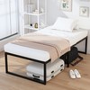 EMODA 16 Inch Narrow Twin Bed Frame 30x75, Heavy Duty