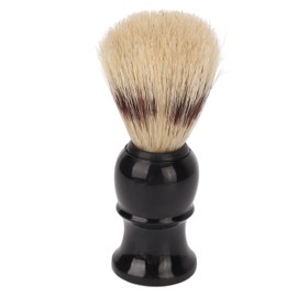 Shaving Brush, Portable Hair Brush, Black Curved Handle, Foaming Beard Cleaning Brush for Safety, Double Edged Razor, Black