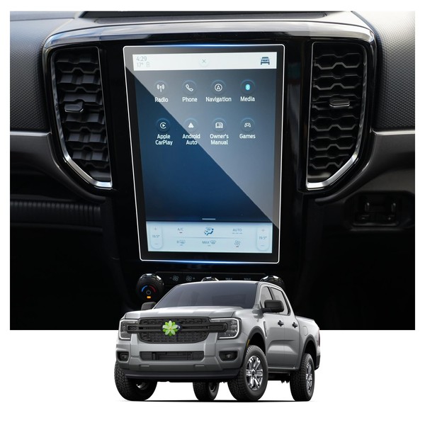 RUIYA Ford Ranger 10.1 Inch 2023 2024 Navigation Screen Protector Compatible with Ranger Wildtrak X/Tremor 10.1 Inch Sync 4 GPS Screen Protector 9H Scratch-Resistant Ranger Protective Film Car
