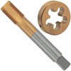 Aceteel 5/8"-24 UNEF Ti-Coated Tap and Die Set, Titanium Coated